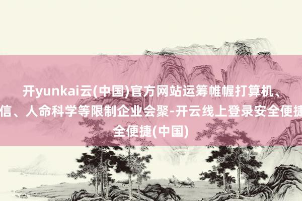 开yunkai云(中国)官方网站运筹帷幄打算机、信息通信、人命科学等限制企业会聚-开云线上登录安全便捷(中国)